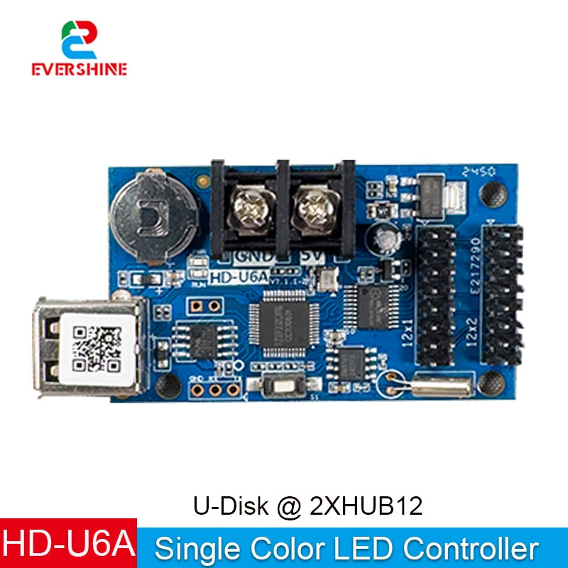 Huidu HD-U6A U62 Led 3D Text Mesh Display Led Video Screen Led Control Card With USB Together  High  Definition Mono Bicolor