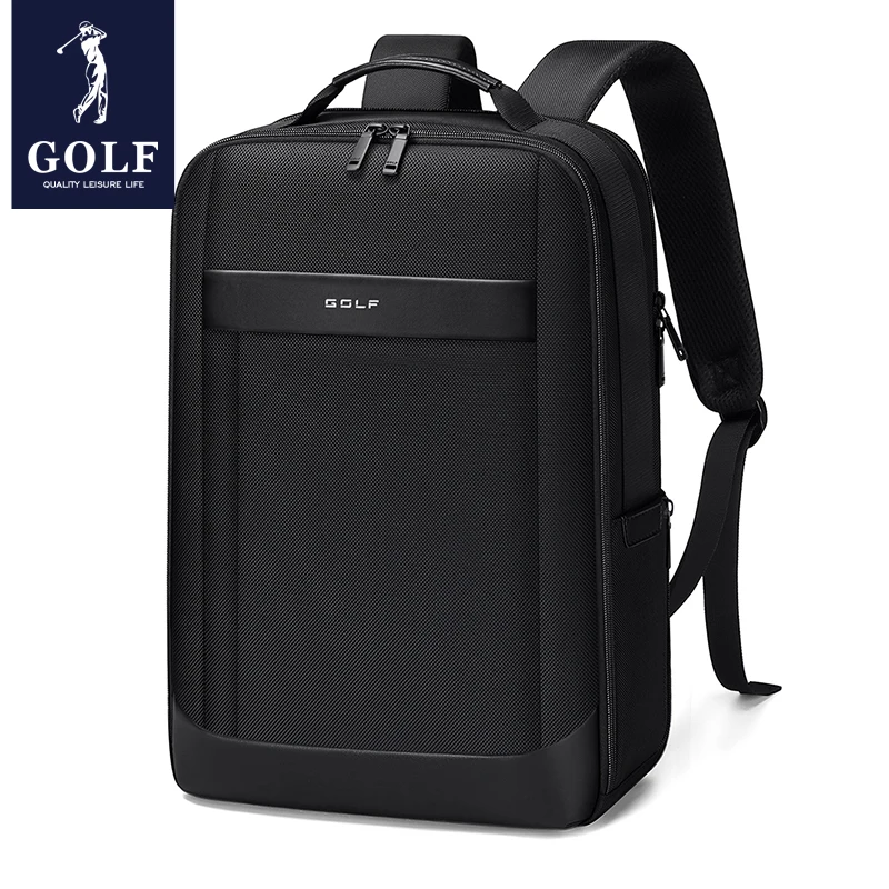 GOLF Business Backpack Men Shockproof Laptop Bag 16 inches Waterproof Multiple Compartment Backpack Slim Black Office Back Pack