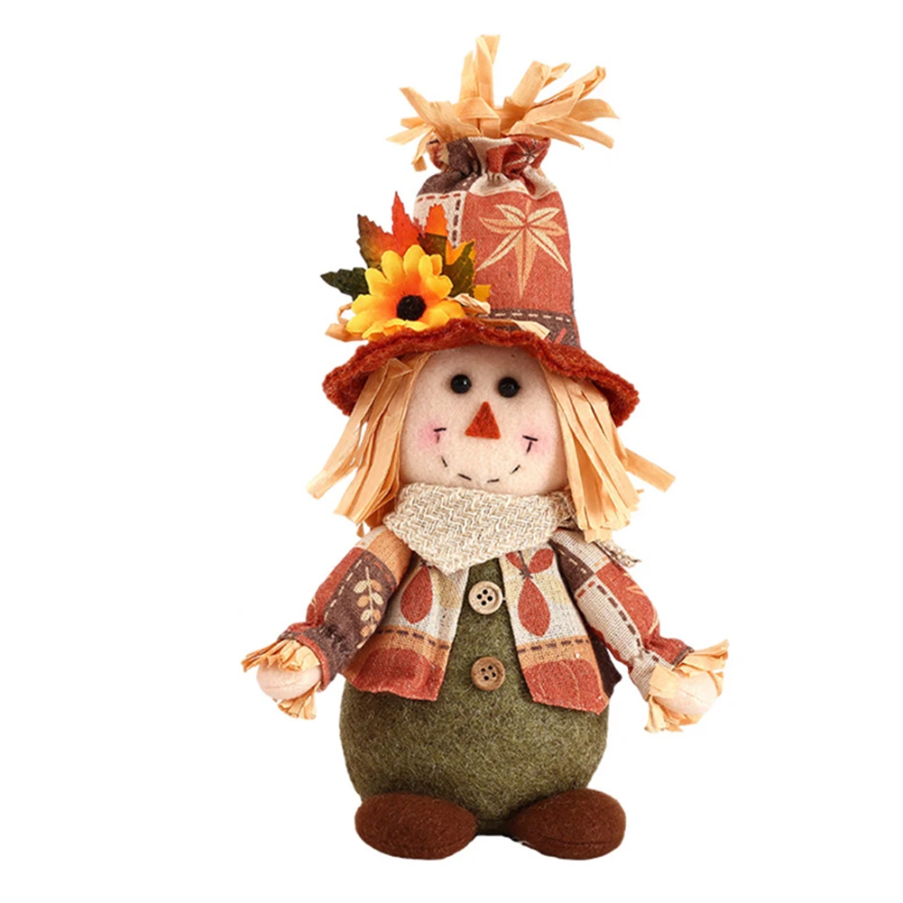 Cute Spherical Doll Handmade Scarecrow Dolls As Show Cute Scarecrow Figurine Adorable Expression High-Quality Fabric