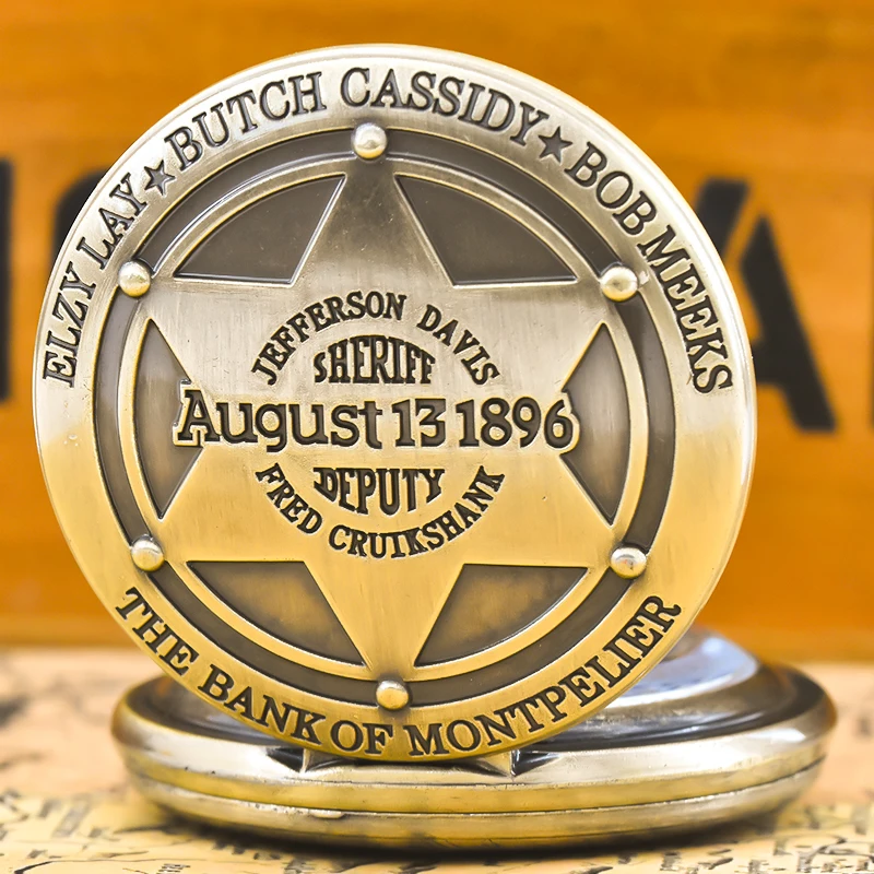 Vintage Bronze Steampunk 1903 Automobile Industry Memorial Quartz Pocket Watch Necklace Pendant Clock Chain Men Women Chain Gift