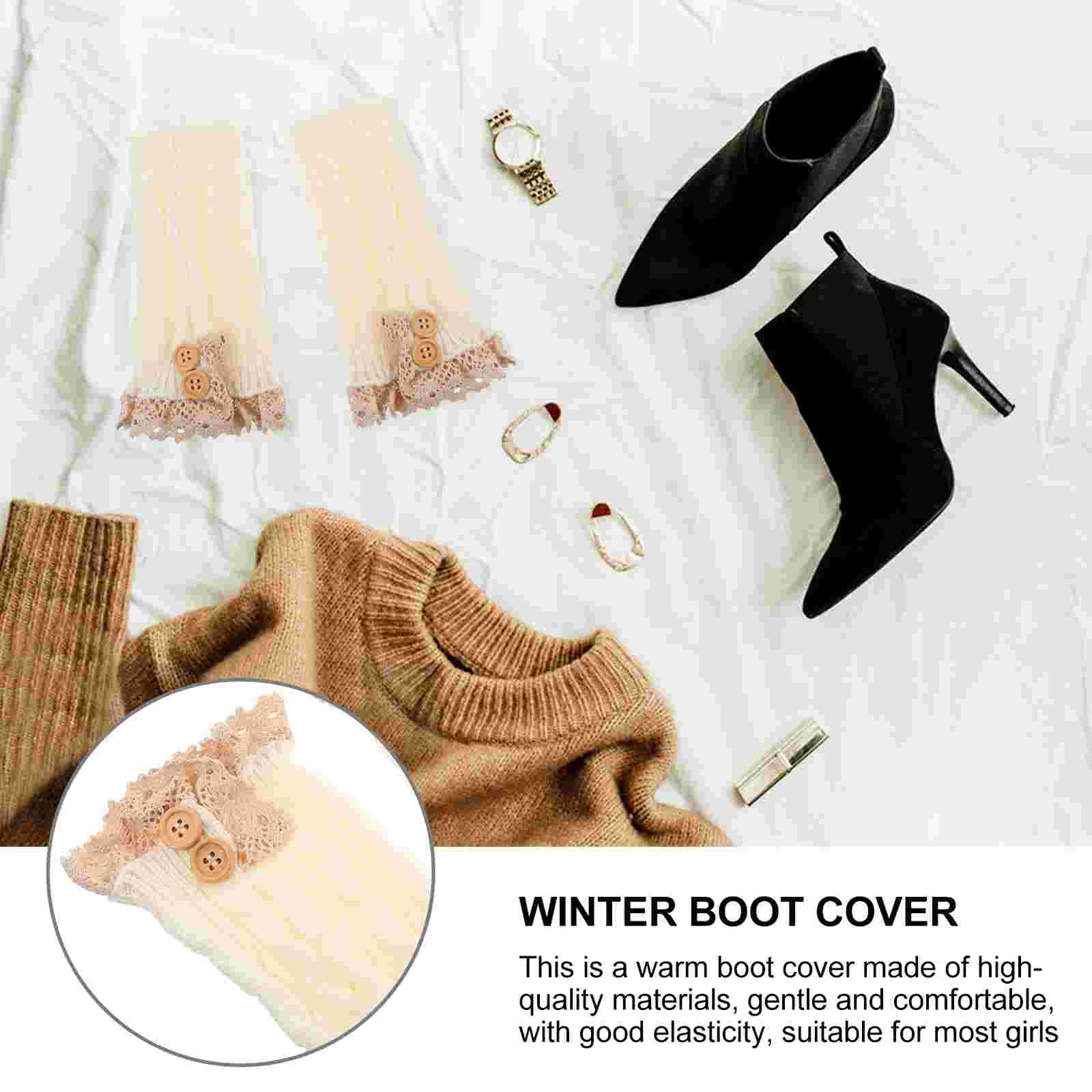 Winter Warm Boot Cuffs for Women Women's Covers Boots Formal Wear Knitted Socks Thermal