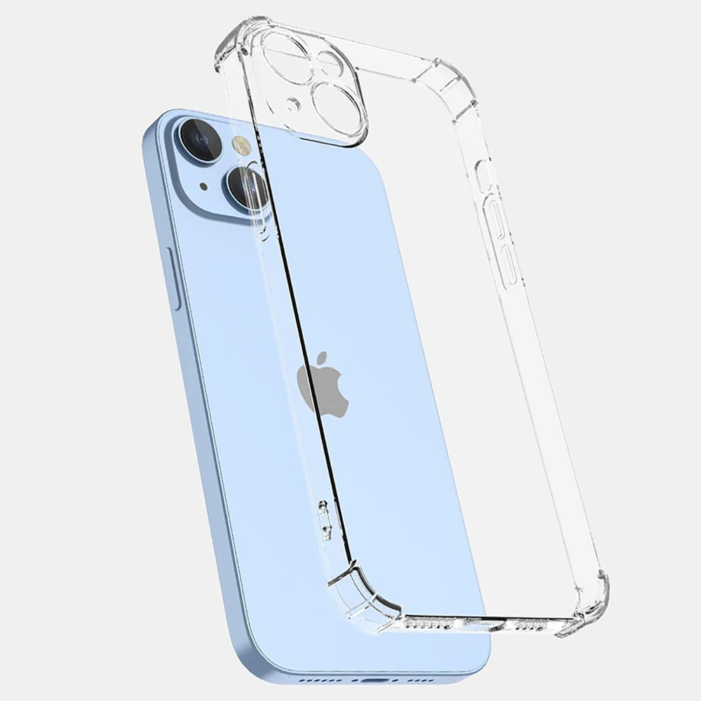 Luxury Full Back Cover Silicone Case For iPhone 15 14 Plus 13 12 Mini 11 Pro Max Clear Soft Shell Airbag Shockproof Ultra Thin