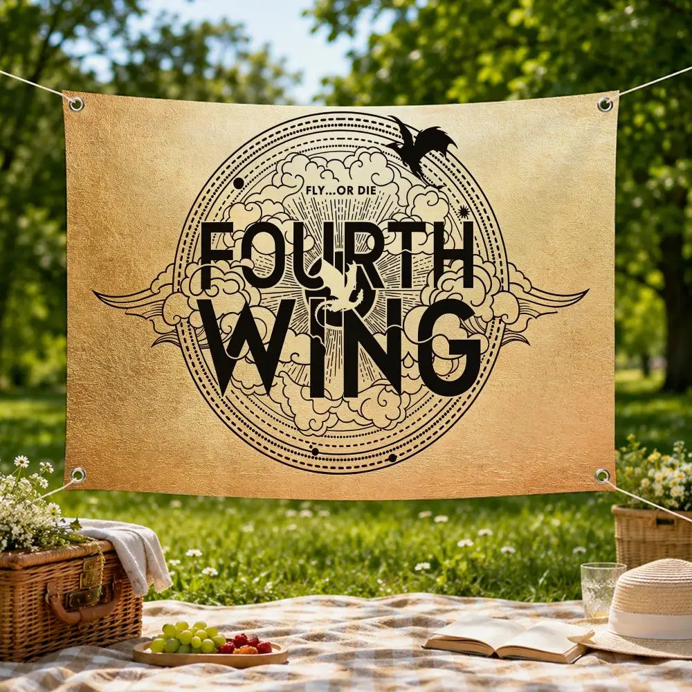 Book Popular Classic TV Fourth Wing Flags Wall Hanging Flag Banner for Bedroom Dorm Party Festival Camping Indoor Outdoor Decor