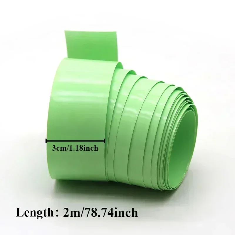 1/2/5M PVC Heat Shrink Tube Width Blue Multicolor Shrinkable Cable Sleeve Sheath Pack Cover for 18650 Lithium Battery Film Wrap