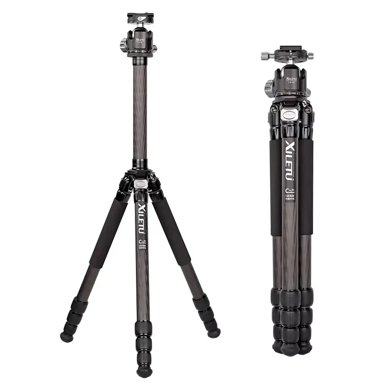 

XILETU X Serials X284C+LG44 Professional Portable 28mm Double Grooves Series Carbon Fiber Tripod For DSLR Digital