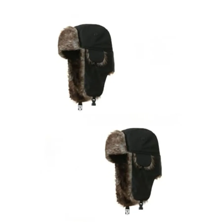 

LLmoway Trapper Шапка Теплая зимняя шапка из искусственного меха с ушками Ветрозащитные водонепроницаемые зимние лыжные шапки для мужчин и женщин Холодная погода