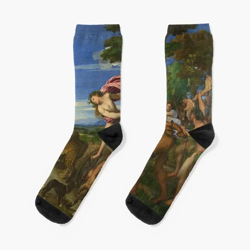 Titian – Bacchus und Ariadne Socken japanische Mode Mann Knöchel süße Frau Socken Herren