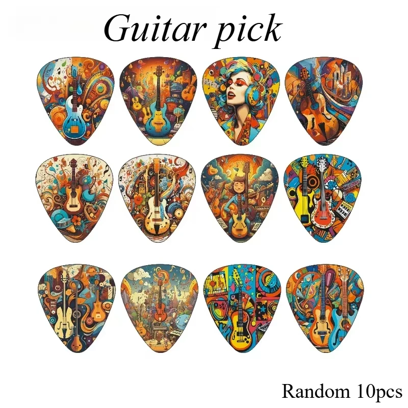 

10Pcs Random New 0.46/0.71/1.0Mm Guitar Paddles Cartoon Couples Acoustic Guitar Picks Musical Instrument Accessories Pick Guitar