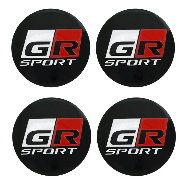 56mm Car Wheel Center Cover Hub Cap Badge Decal for Toyota GR GR Sport Camry Corolla Avanza Yaris Hilux Tundra Rav4 Fortuner