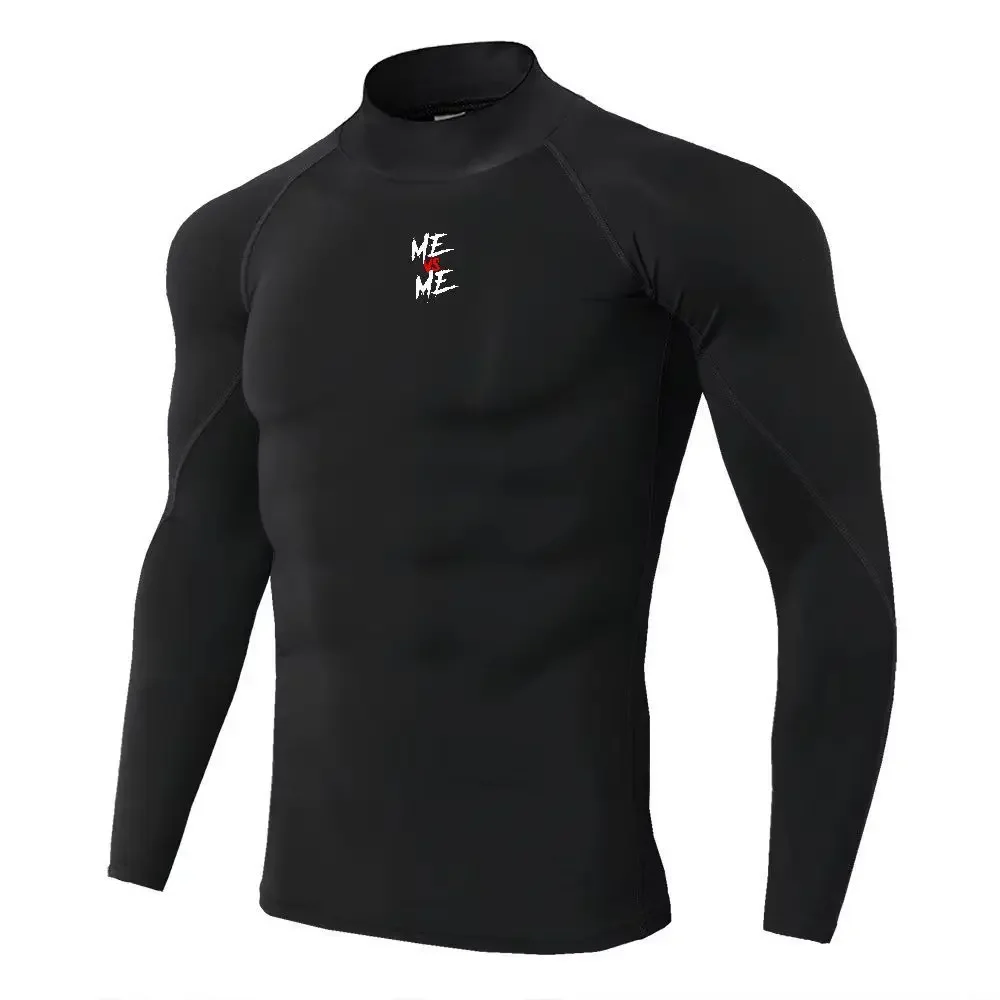Men Sport T-shirt Quick Dry Bodybuilding Running Shirt Long Sleeve Compression Top Gym T Shirt Men Fitness Tight