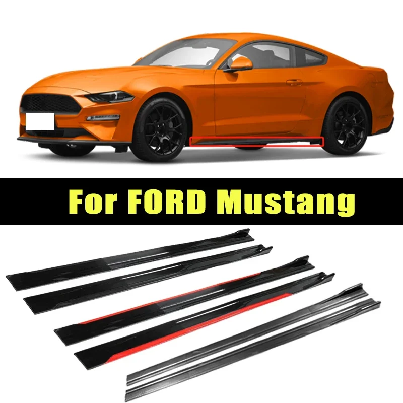 

Universal 2m/2.2m Car Side Skirt Extension SplitterBumper Racing Side Wing Bumper Lip Side Spoiler For FORD Mustang