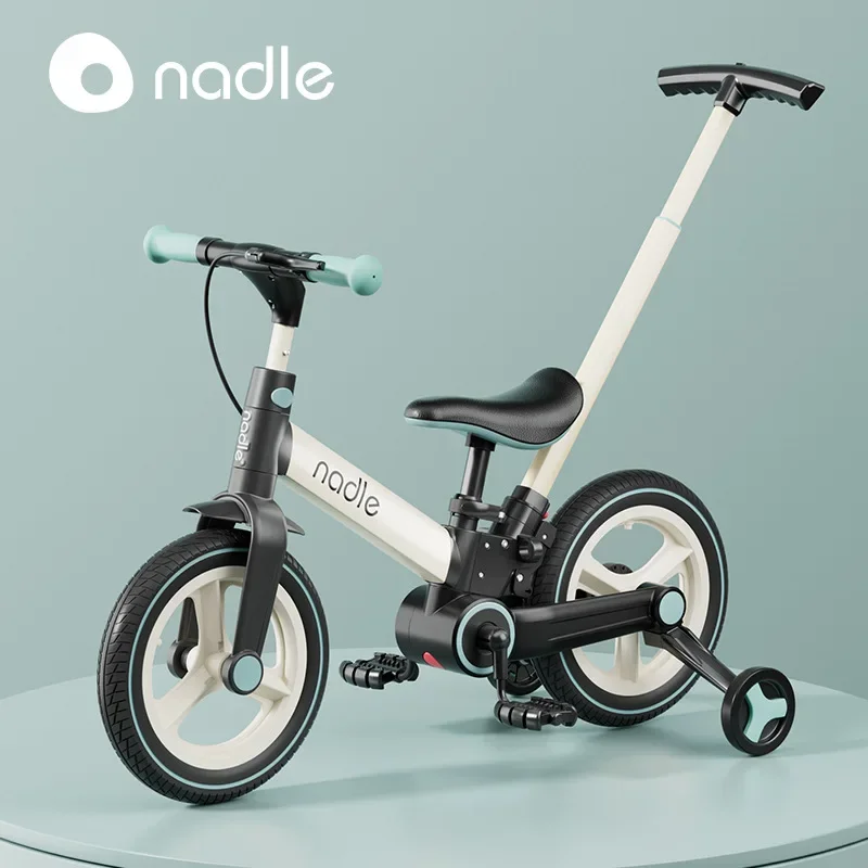 Nadle Children's Bicycle Balance Bike 2-in-1 Multi Functional Foldable Baby Bicycle Sliding Bike