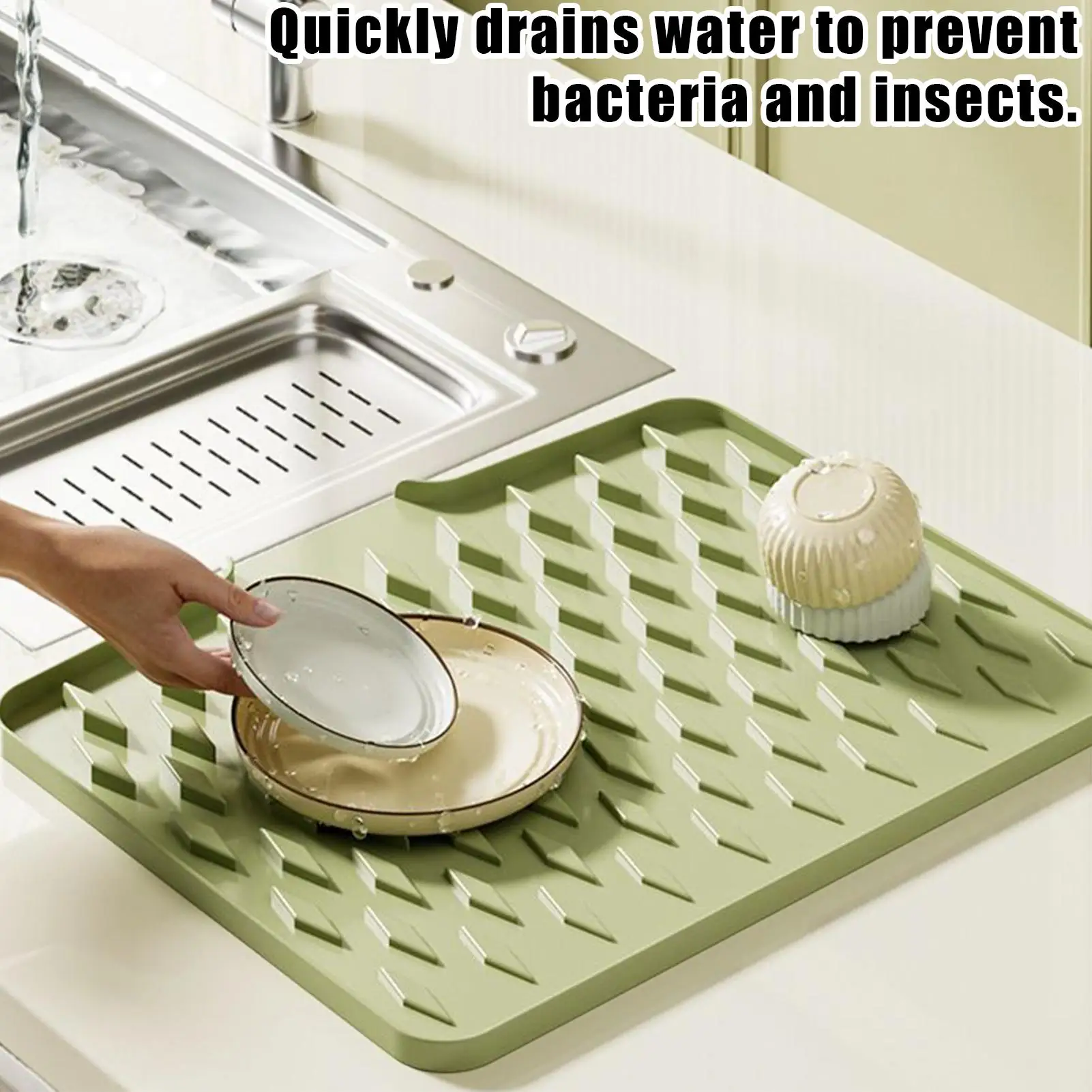 

Сушильный коврик для кухонной стойки, быстрый дренажный коврик для стойки, коврик для сушки посуды, коврик для ванной комнаты, смеситель, раковина, кофейная станция, туалет