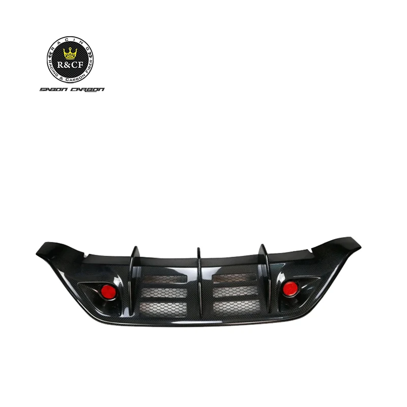 

Автомобильный задний диффузор из настоящего углеродного волокна с отражателями для 2008-11 годов для Nissan Skyline GTR R35 CBA WD Style, диффузор бампера, комплект кузова