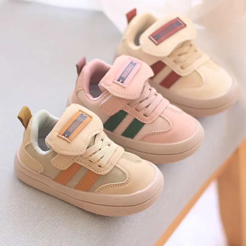 

2024New Baby Shoes Retro Leather Boy Girl Shoes Multicolor Toddler Rubber Sole Anti-slip First Walkers Infant Newborn Moccasins