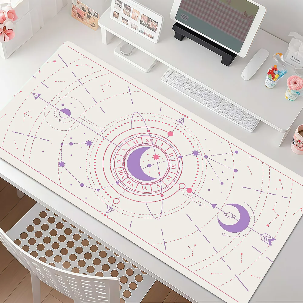Mysterious Constellations Mouse Pad Anti Slip Rubber Edge Locked Thickened Laptop Gaming Desk Mat