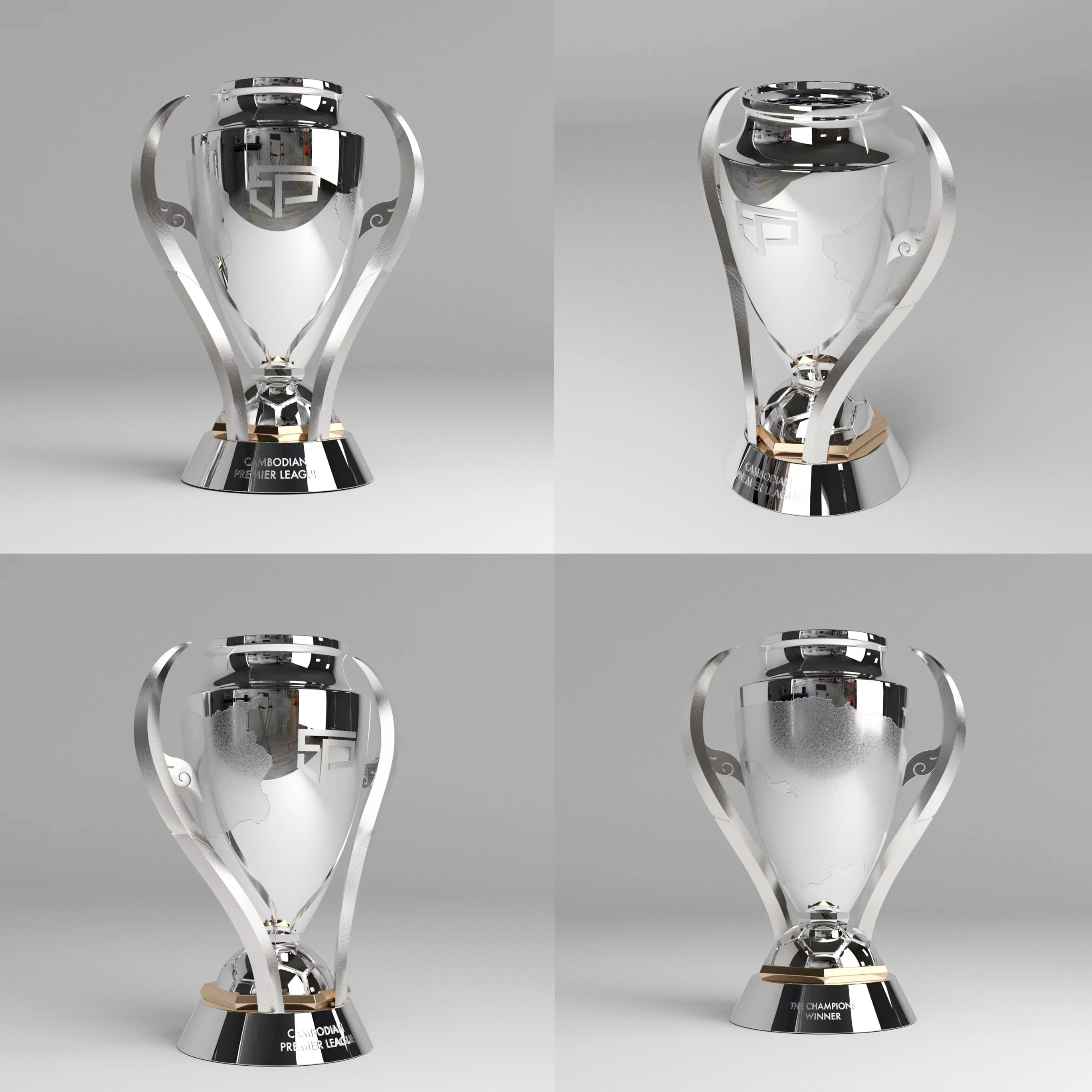 Wholesale Custom Gold Metal Trophy Big Football Soccer Champion Leagues Trophies Medals Cups Souvenir Awards Prize