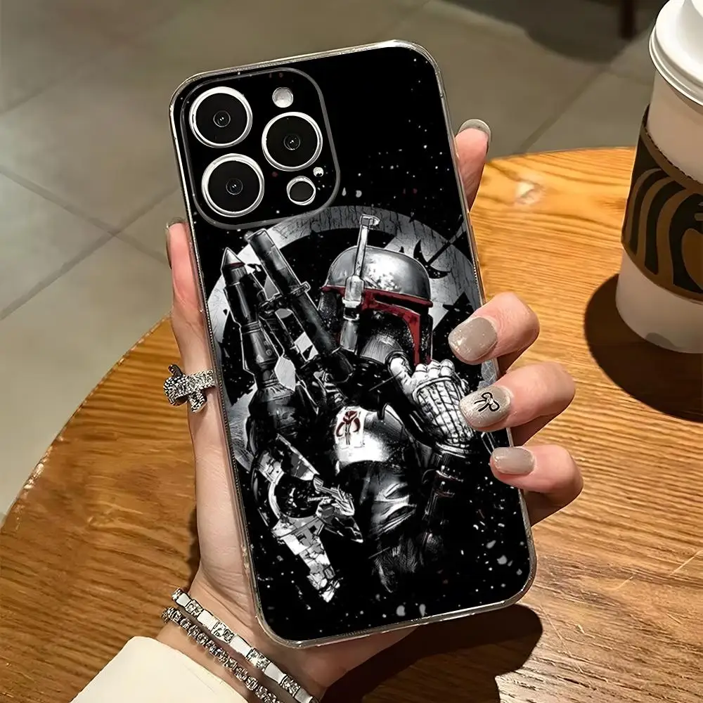 S-Stars W-Wars Darth Vader Phone Case For Iphone 15 Pro Max 14 Plus 11 12 Mini 13 Pro 7 8 X XR XS SE Transparent Back Cover