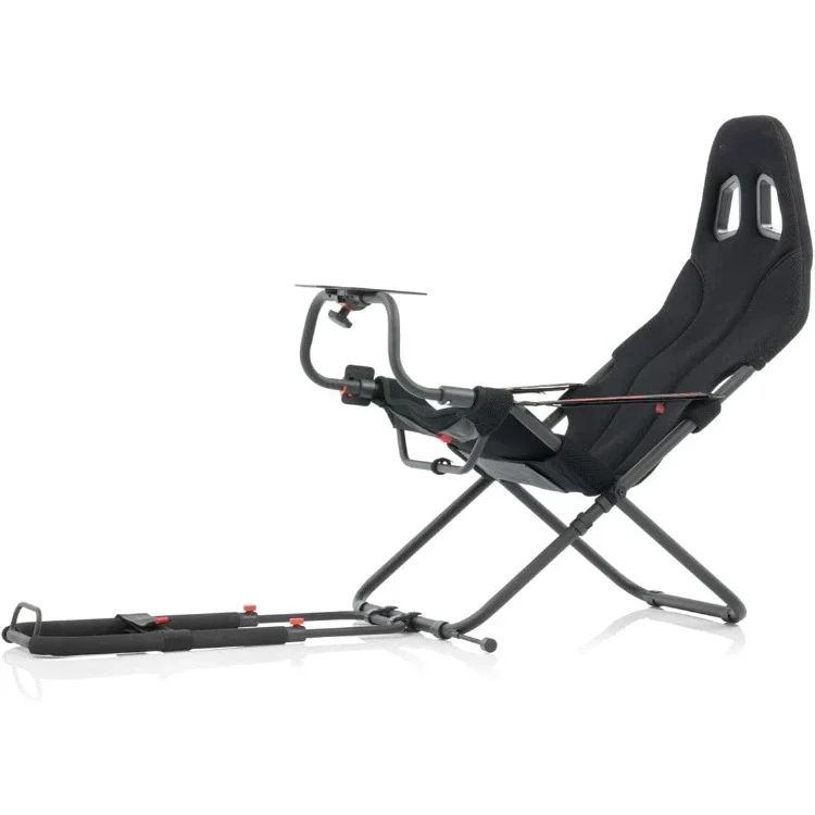 home.Challenge Sim Racing Cockpit Foldable & Adjustabl  for High Performance Sim Racing Compact & Flexible Supports All Steering