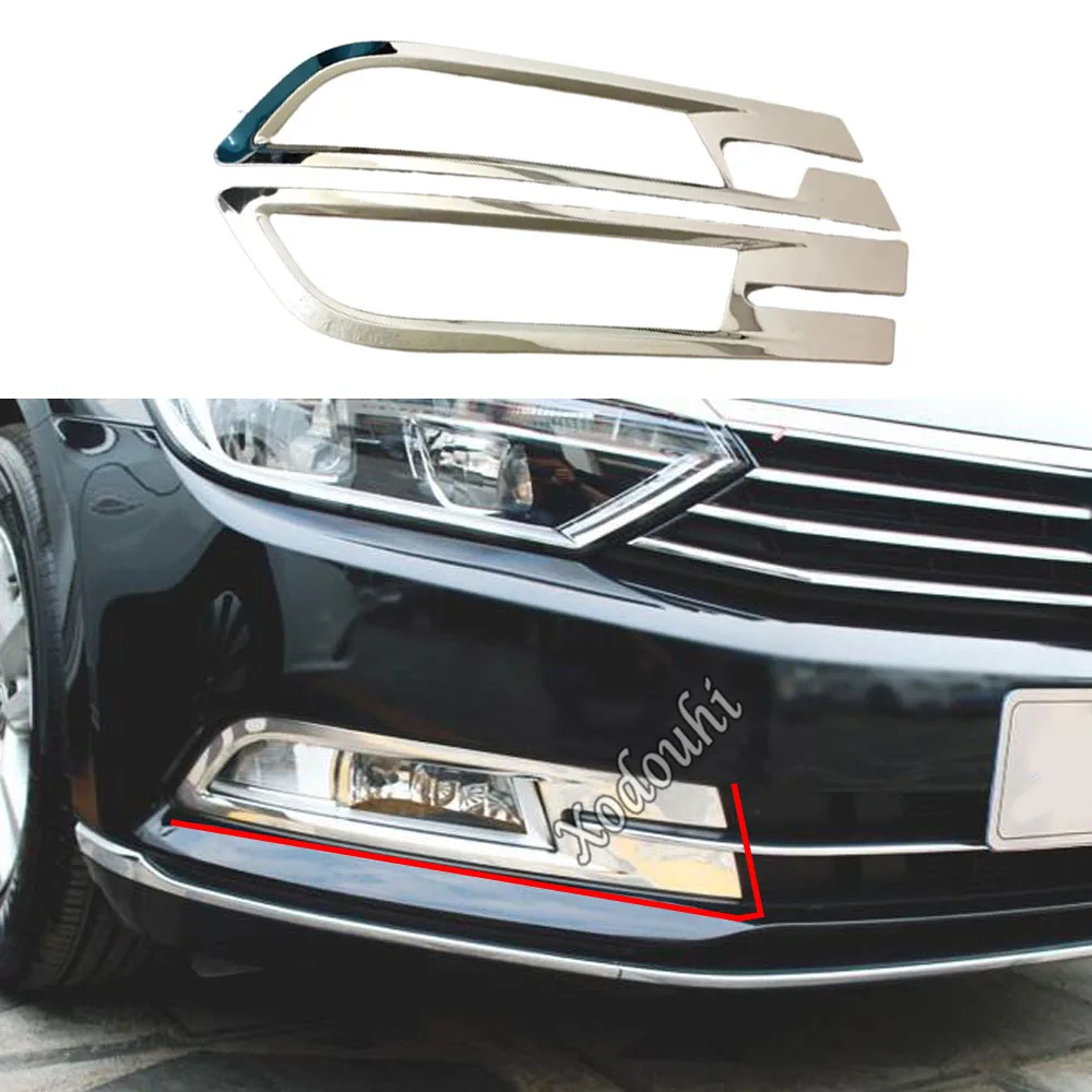 

Car Stick Lamp Front Fog Light Trim Frame Eyebrow For VW Volkswagen Passat B8 Variant Alltrack 2015 2016 2017 2018 2019 2020