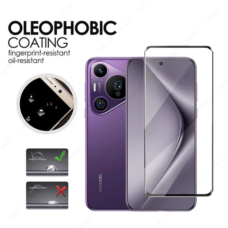 Protecteur d'écran en verre trempé pour Huawei Pura 70 Pro, film de protection complet pour téléphone portable