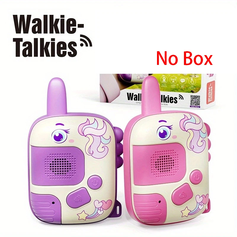 Cartoon Unicorn Wireless Walkie-talkie 300m Remote Dialogue Signal Stable And Clear Outdoor Communication Educational Kids Toys