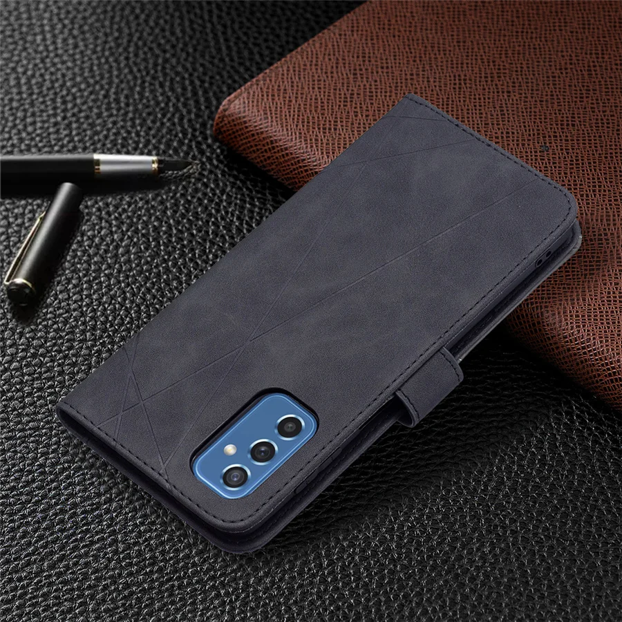 M 52 Hijab Prismatic Case for Samsung Galaxy M52 A52S M32 A12 A32 A22 A03S A72 A51 A71 A21S A02 A13 A42 A11 A31 5G Leather Cases