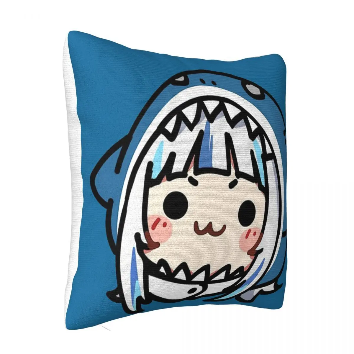 Huge Sharkie Gawr Gura Headboards Travel Pillow Decoration For Bedroom Pillow Case Pillow Cover