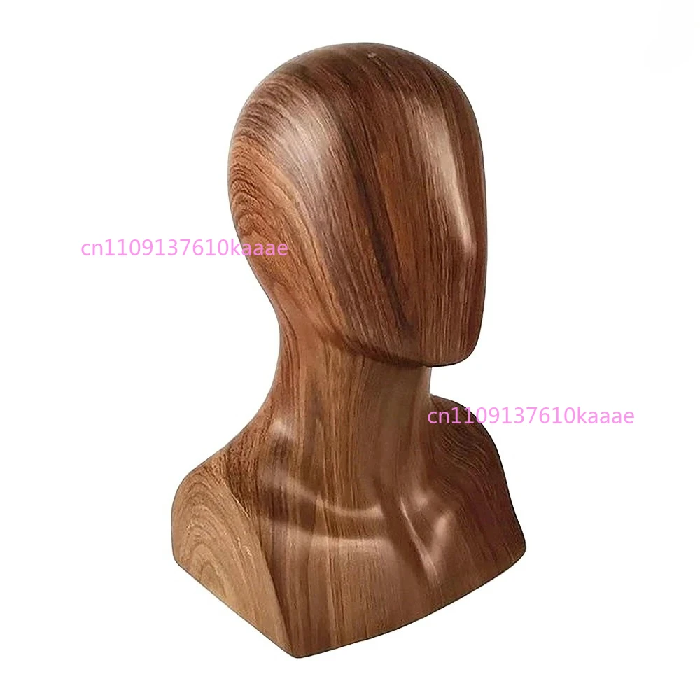 

35CM Male Mannequin Head for Wig Hat Jewelry Display Linen Cloth Covered Glass Fiber Model Head