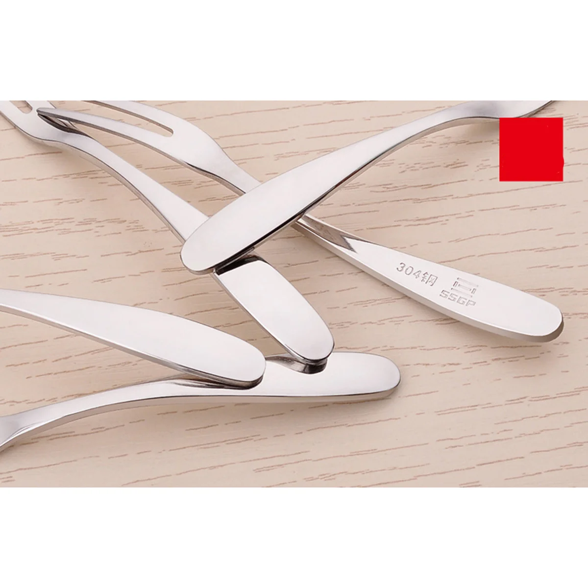 

Stainless Steel Fruit Fork Flatware Holder Swan Dinnerware Cutlery Rack Spoon and