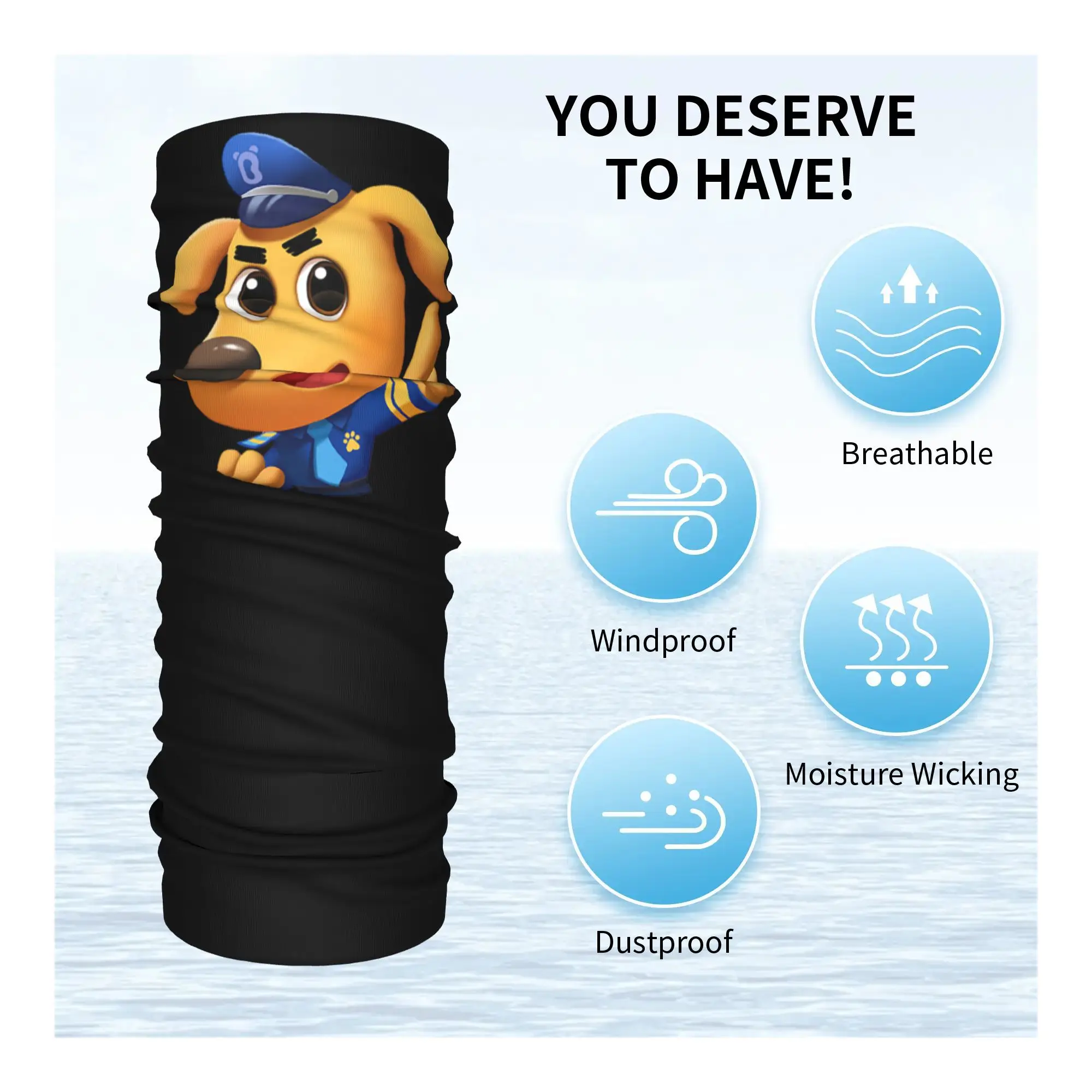 Шериф Лабрадор Бандана Шеи Шарф с принтом Многофункциональный велосипедный шарф Пеший туризм Рыбалка Для мужчин Женщин Взрослых Моющийся