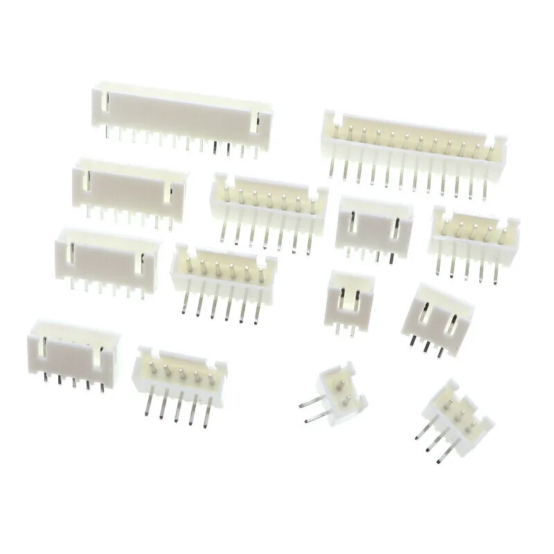 50pcs XH2.54 Right Angle / Straight Pin Header Connector 2P 3P 4P 5P 6P 7P 8P 9P 10P 11P 12P 13P 14P 2.54mm Pitch For PCB