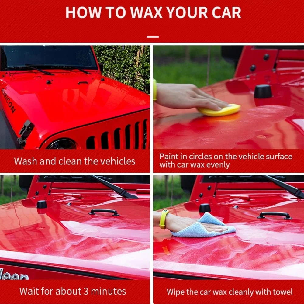 Red Car Special Crystal Wax, Quick-effect Decontamination, Scratch Resistance, Stain Resistance, Protective Car Paint Polishing