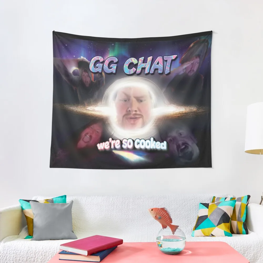 

Caseoh GG Chat We are SO Cooked Blackhole Galaxy Vibes Tapestry