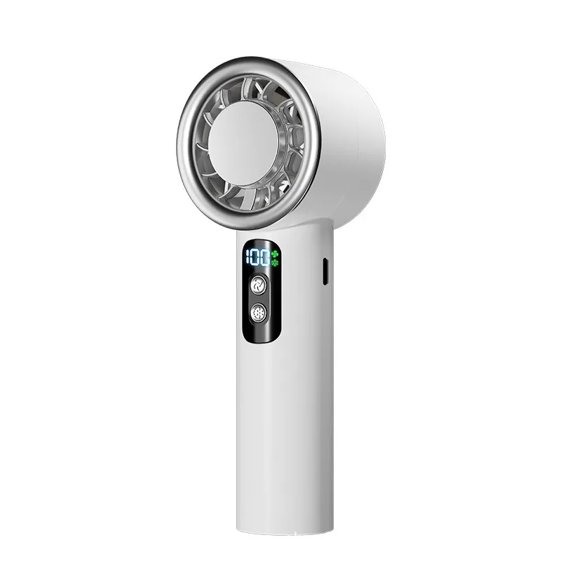 

Digital display handheld small fan outdoor portable ice turbine usb mini cooling electric fan