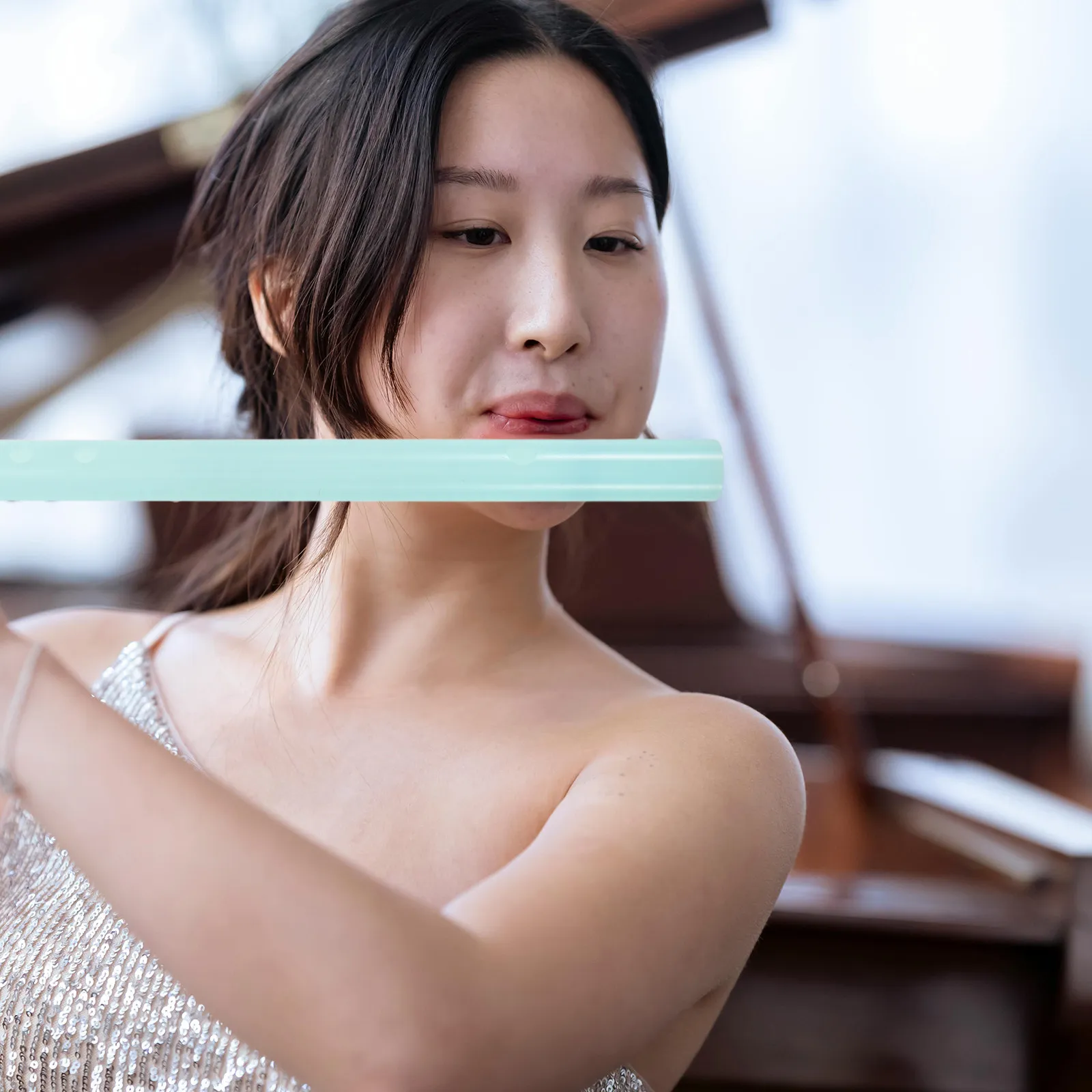 Flauta de resina soprano de 14.6 pulgadas para principiantes, ligera y fácil de tocar, instrumento de viento para niños, clase de música, práctica escolar, clave de Sol