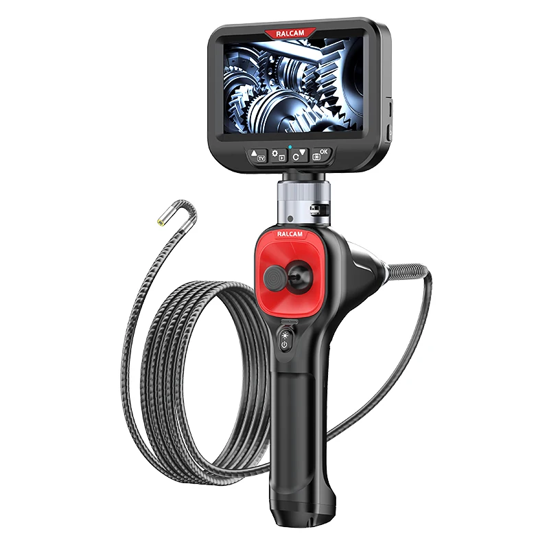 4 Way 360 Degree 6.2mm 1/2m Wire Length Endoscope Borescope Auto Diagnostic Tool 1080P HD USB IP67 Waterproof 4.3" IPS Display