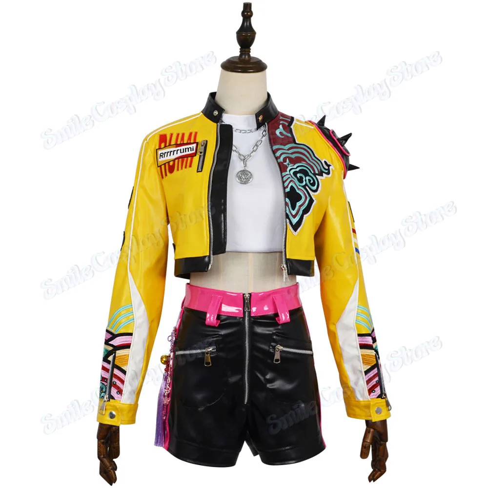 New Movie K-Pop Demon Hunters Cosplay Costume Rumi Top Pants Jacket Set Halloween Party Props Stage Show Accessories