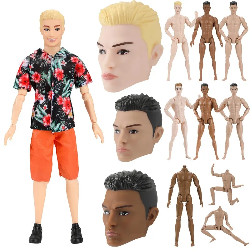 

1/6 Male Doll 35cm Height Man Doll White/Normal/Tan Skin Strong Man For Doll Head 31cm Men Doll Body Accessorie Children DIY Toy