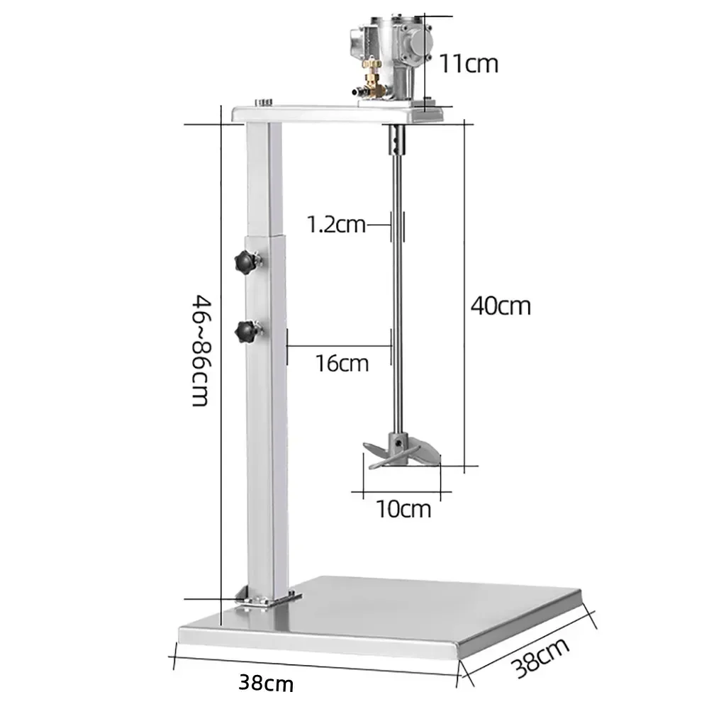 Industrial Pneumatic Mixer Glue Liftable Air Mixing Machine Paint Ink Agitator Stirrer Tank Liquid Dispersing Tool