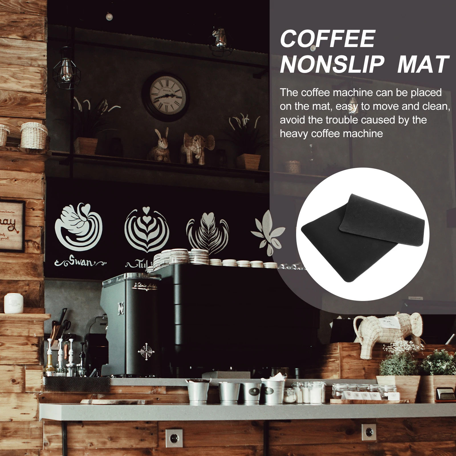 

12x20in Coffee Machine Pad Absorbent Nonslip Kitchen Countertop Bar Mat Maker Easy Clean Protect Table Reduce Noise Vibration