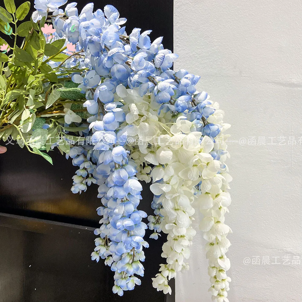 

Wisteria long branch plastic fake flower silk ornaments wedding room decoration flowers