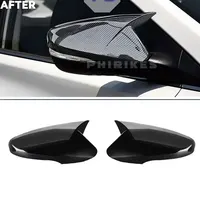 Para Hyundai Elantra Veloster Accent 2012-2016 cubierta de espejo retrovisor lateral de coche tapa de ala puerta Exterior pegatina funda embellecedora de carbono