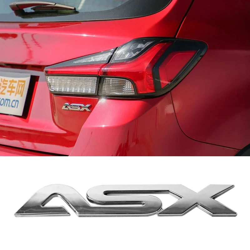 

ABS Car Rear Trunk Letter Decorative Sticker for Mitsubishi ASX Letter Badge Auto Exterior Accessories