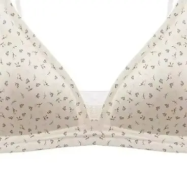 KUCLUT Sexy and Simple Bra Summer Lightweight for Small Bust Thin Shoulder Strap Deep V French Triangle Cup Breathable Soft Bra