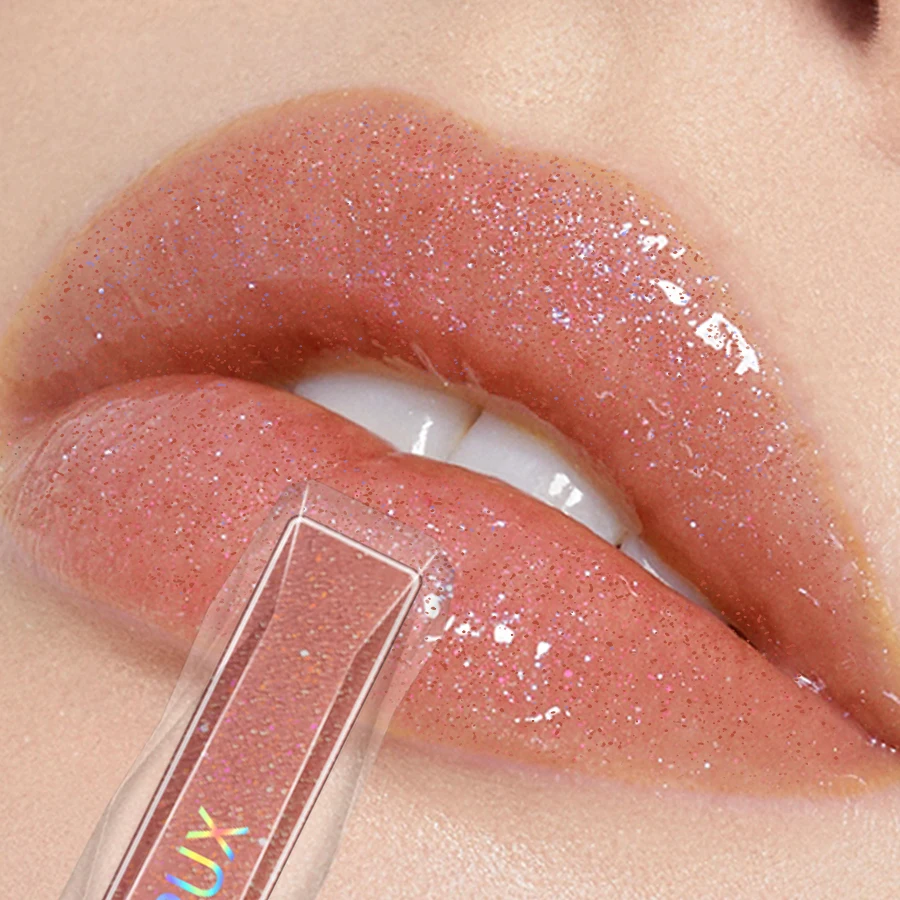 ملمع شفاه حلو لامع ومرآة ملمع شفاه خفيف ملمع شفاه شفاف ملمع شفاه مائي لامع أحمر شفاه سائل فتاة