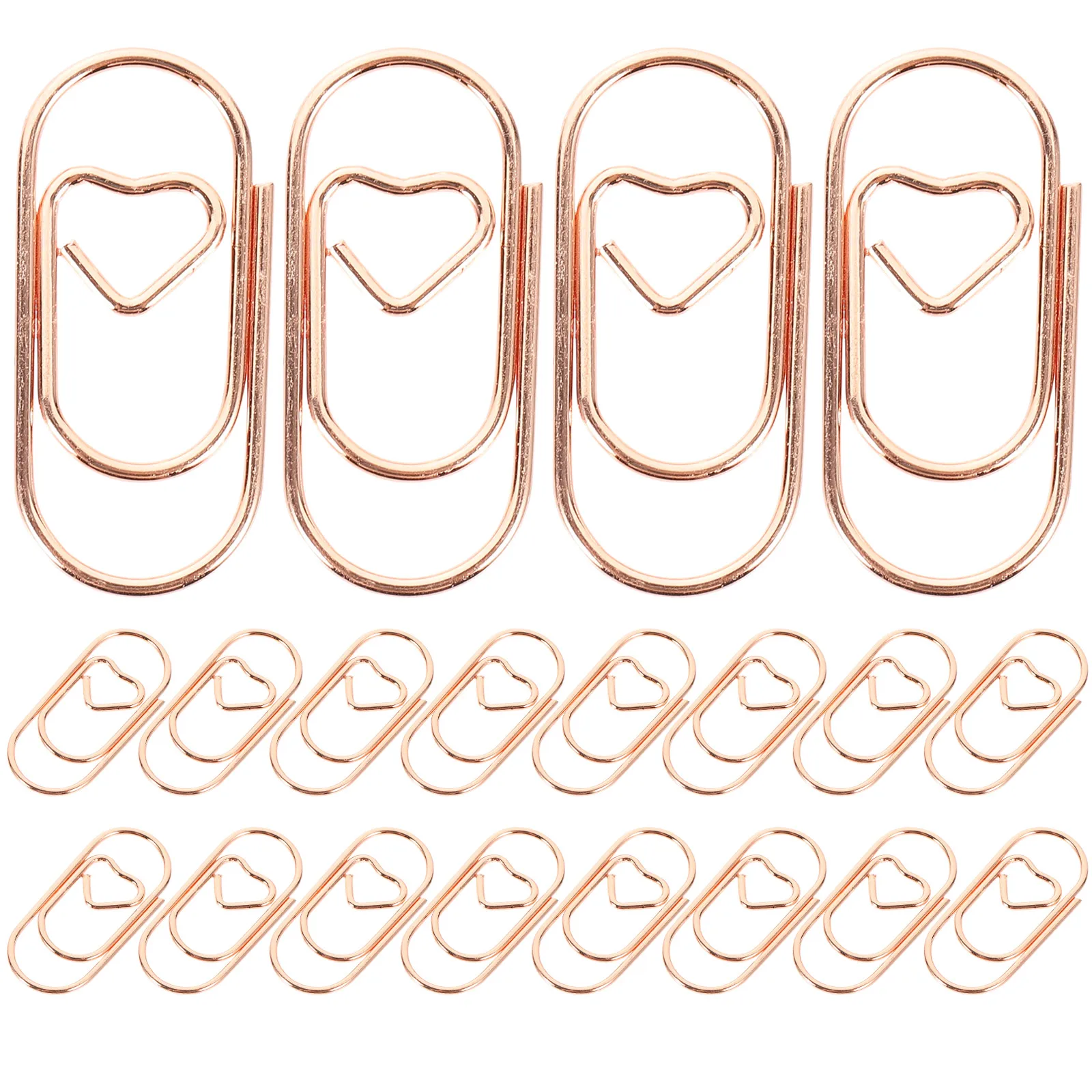 

100pcs Mini Heart Paper Clips Metal Retro Love Letter Holder for DIY Bookmarks Photo Albums Cards Envelopes Office Supplies 20mm