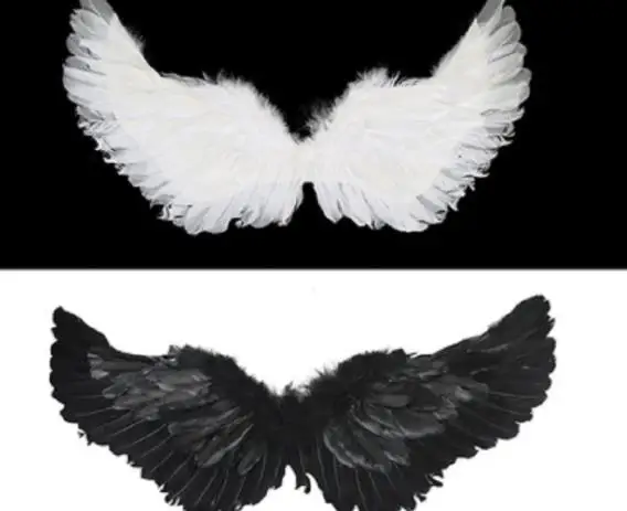 

50pcs Angel Wing Feather Fairy Wingsare Swallow Design Halloween Christmas Masquerade Carnival Cos Costumes Props Black White