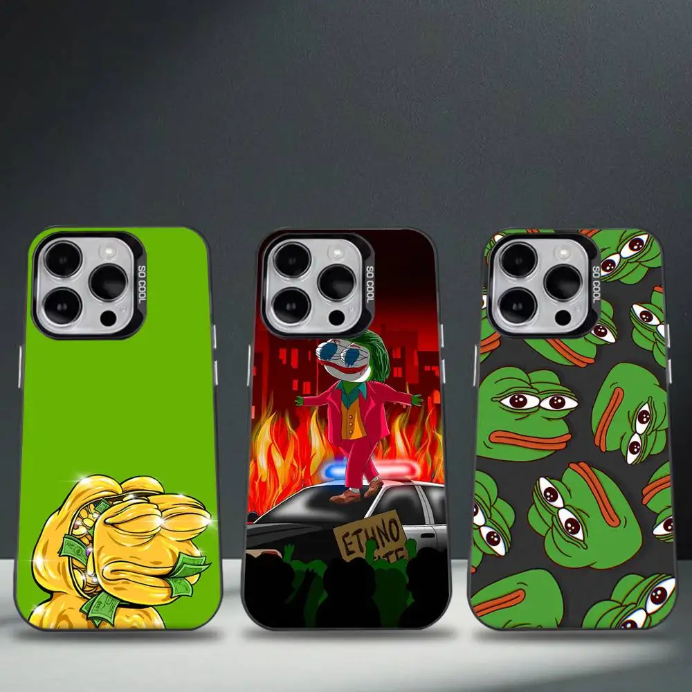 

Funny P-Pepe the Frogs Phone Case For iPhone 17,16,15,14,13,12,11,Pro,Max,Plus,E,Air,Mini Black Tpu Cover