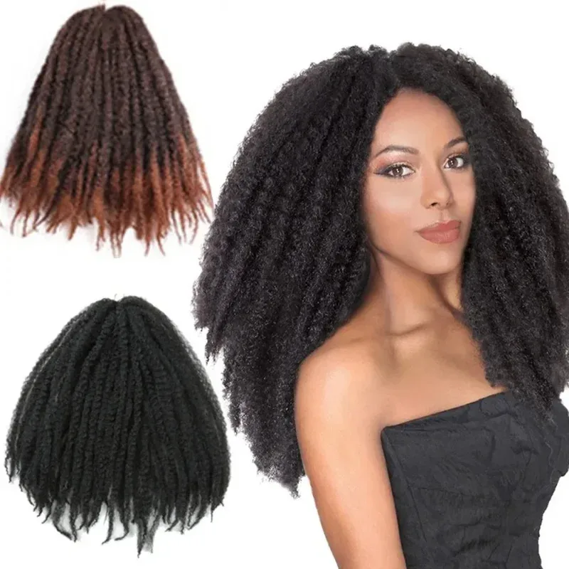 Fashion Afro Dreadlocks Caterpillar Crochet For Black Women 18 Inch/100g Hair Extensions Dirty Braids Curly Hs;3'c,5.y;8'v,
